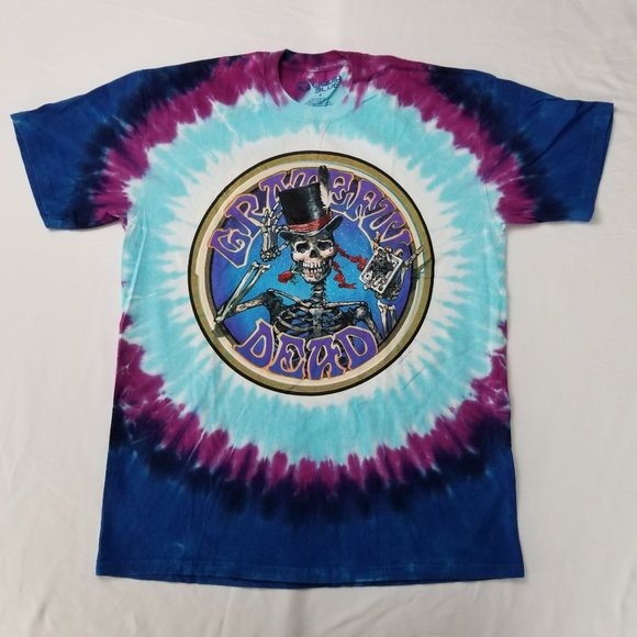 Grateful Dead Tie Dye Queen Of Spades Skully - Picture 2 of 7